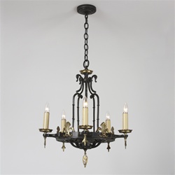 Iron Fleur de lis Chandelier