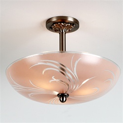 Rose Swirl Ceiling Light