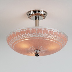 Etched Dentille Ceiling Light