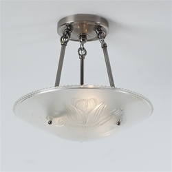 Etched Tulip Ceiling Light