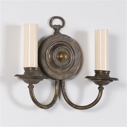 Pair of Double Arm Regency Revival Sconces