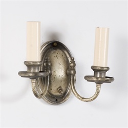 Pair of Traditional Oval Back Sconces