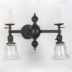 Gas & Electric Double Sconces